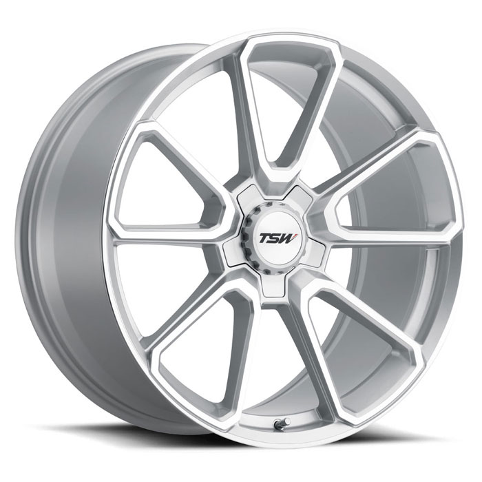 TSW 1995SMA405120S76 - Sonoma 19x9.5 5x120 ET40 CB76.1 Silver with Mirror Cut Face