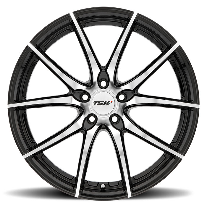 TSW 1985SPT355100B72 - Sprint 19x8.5 5x100 ET35 CB72.6 Gloss Black with Mirror Cut Face