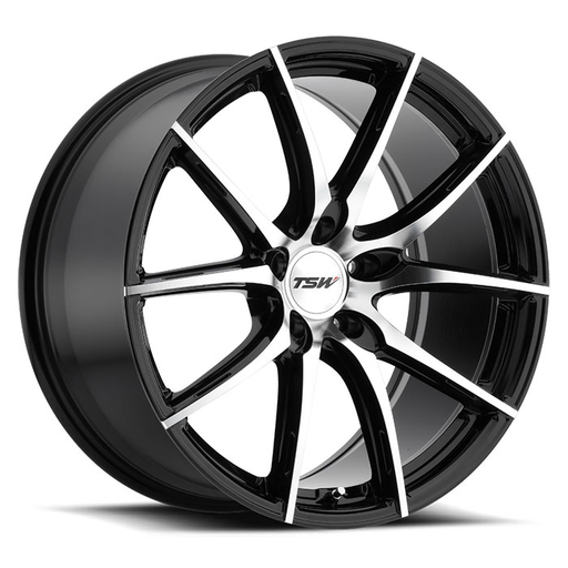 TSW 2010SPT255112B72 - Sprint 20x10 5x112 ET25 CB72.6 Gloss Black with Mirror Cut Face