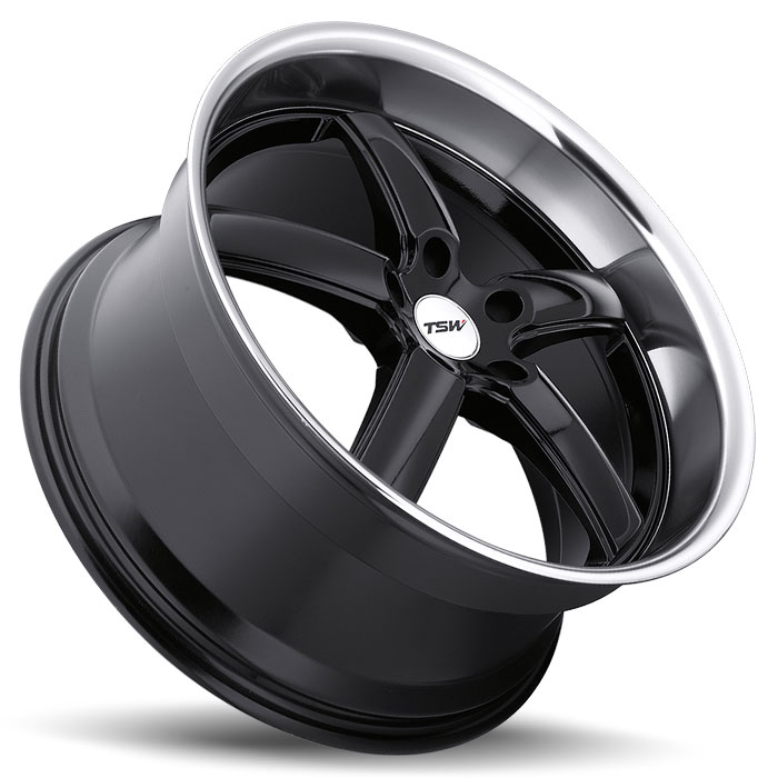 TSW 1880STW205120B76 - Stowe 18x8 5x120 ET20 CB76.1 Gloss Black with Mirror Lip