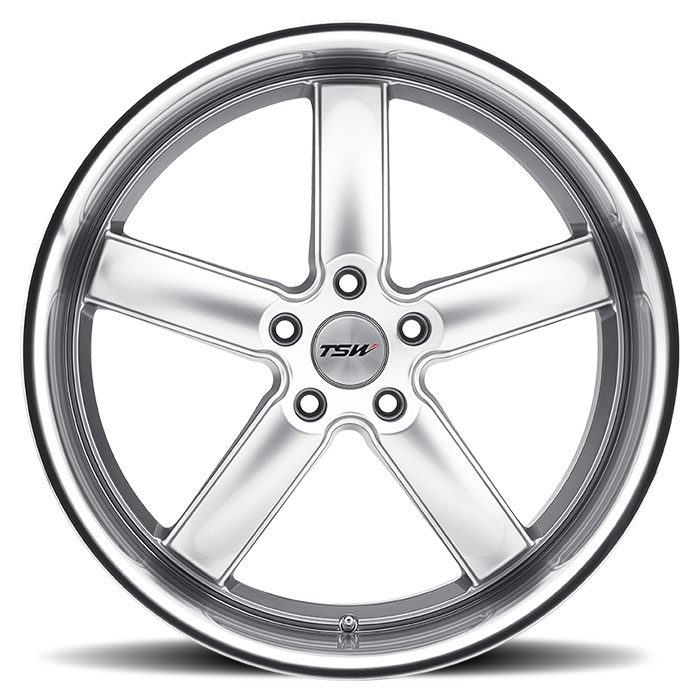 TSW 1895STW205120S76 - Stowe 18x9.5 5x120 ET20 CB76.1 Hyper Silver with Mirror Cut Lip