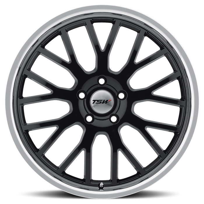 TSW 2010TRM355120B76 - Tremblant 20x10 5x120 ET35 CB76.1 Gloss Black with Mirror Cut Lip