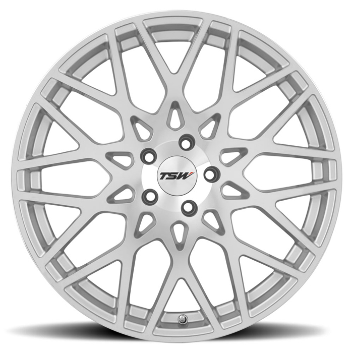 TSW 2085VLE205112S72 - Vale 20x8.5 5x112 ET20 CB72.6 Silver with Mirror Cut Face