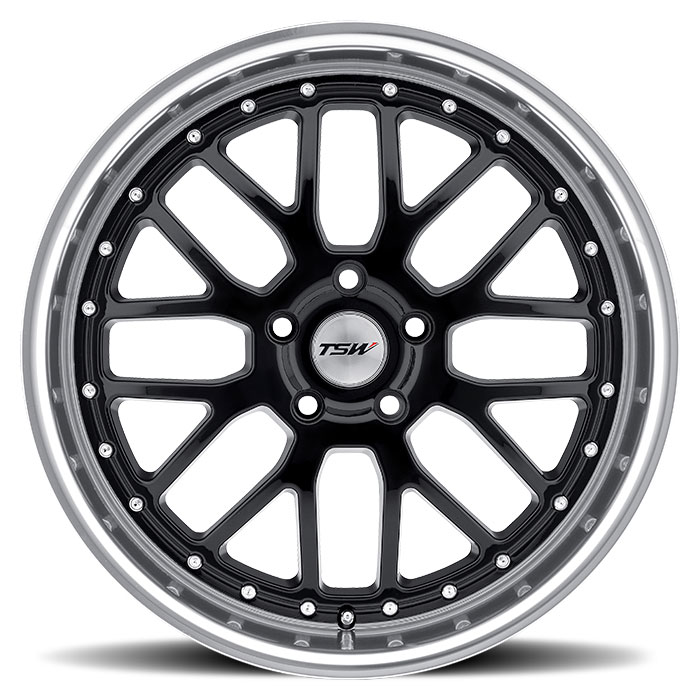 TSW 2010VAL405114B76 - Valencia 20x10 5x114.3 ET40 CB76.1 Gloss Black with Mirror Cut Lip