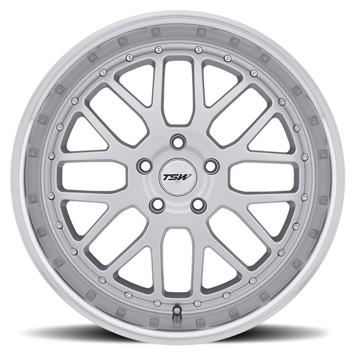 TSW 2010VAL205120S76 - Valencia 20x10 5x120 ET20 CB76.1 Silver with Mirror Cut Lip