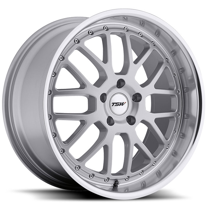 TSW 2010VAL405120S76 - Valencia 20x10 5x120 ET40 CB76.1 Silver with Mirror Cut Lip