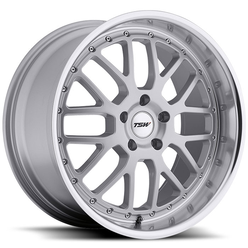 TSW 2010VAL405112S72 - Valencia 20x10 5x112 ET40 CB72.6 Silver with Mirror Cut Lip