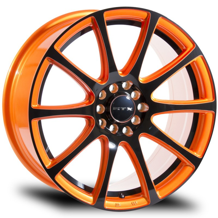 BLAZE 17X7.5 5-100/114 42P C73.1 ORANGE - BLACK FACE