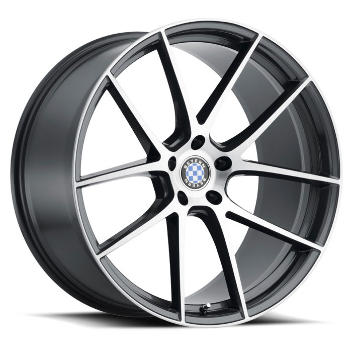 RITZ 17X9 5-120 20P C72.6 GLOSS GUNMETAL W/BRUSHED FACE