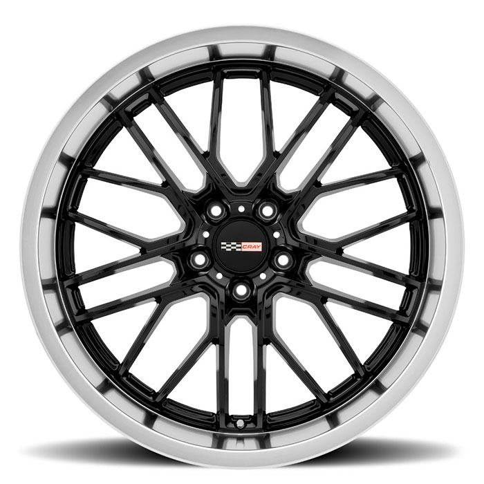 EAGLE 19X10.5 5-120.7 40P C70.3 GLOSS BLACK W/MIRROR CUT LIP