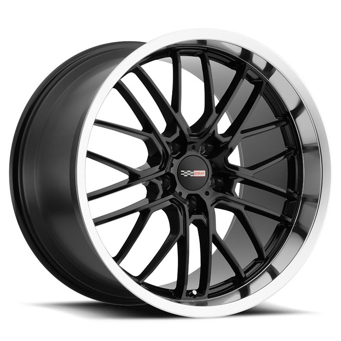 EAGLE 19X10.5 5-120.7 40P C70.3 GLOSS BLACK W/MIRROR CUT LIP