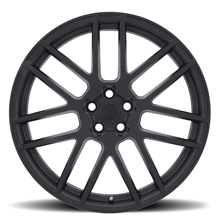 WINDSOR 22X9 5-108 35P C63.4 MATTE BLACK W/GLOSS BLACK FACE