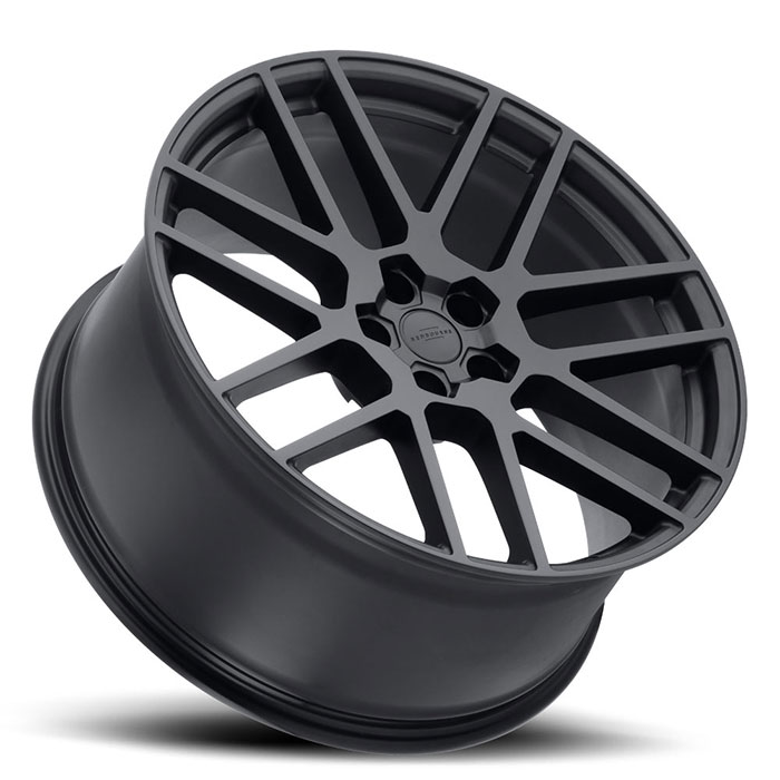 WINDSOR 22X10.5 5-120 35P C72.6 MATTE BLACK W/GLOSS BLACK FACE