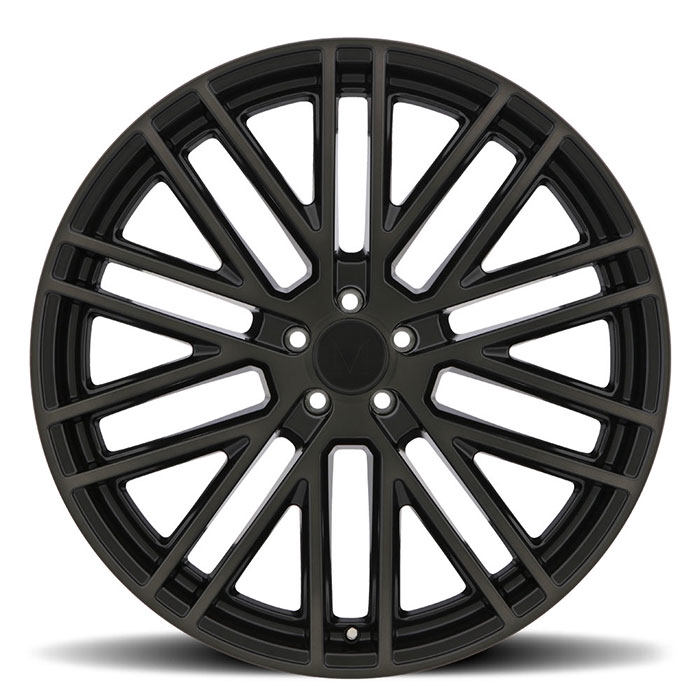 MASCHE 17X8 5-112 42P C66.6 SEMI GLOSS BLACK W/MIRROR CUT FACE & TRANSLUCENT CLEAR