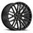 MASCHE  19X9.5 5-112 40P C66.6 SEMI GLOSS BLACK W/MIRROR CUT FACE & TRANSLUCENT CLEAR