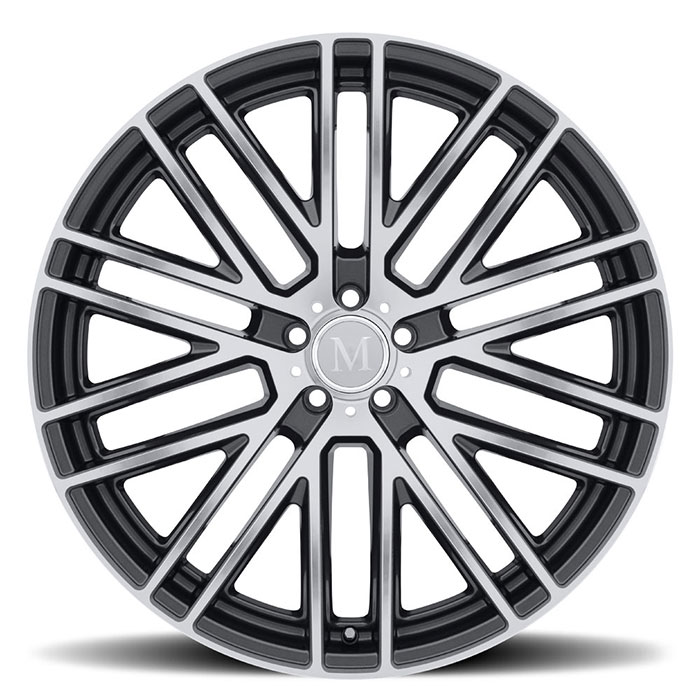 MANDRUS MASCHE 17X8 5-112 32P C66.6 GLOSS GUNMETAL W/MIRROR CUT FACE