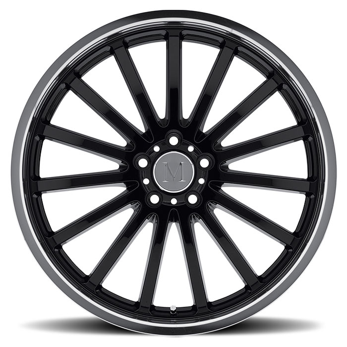 MILLENNIUM 19X9.5 5-112 25P C66.6 BLACK MCH