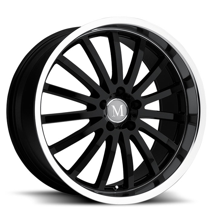 MILLENNIUM 18x8.5 5-112 32P C66.6 BLACK MCH