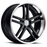 SIMPLEX 18X9.5 5-112 25P C66.6 BLACK - CHROME SS LIP