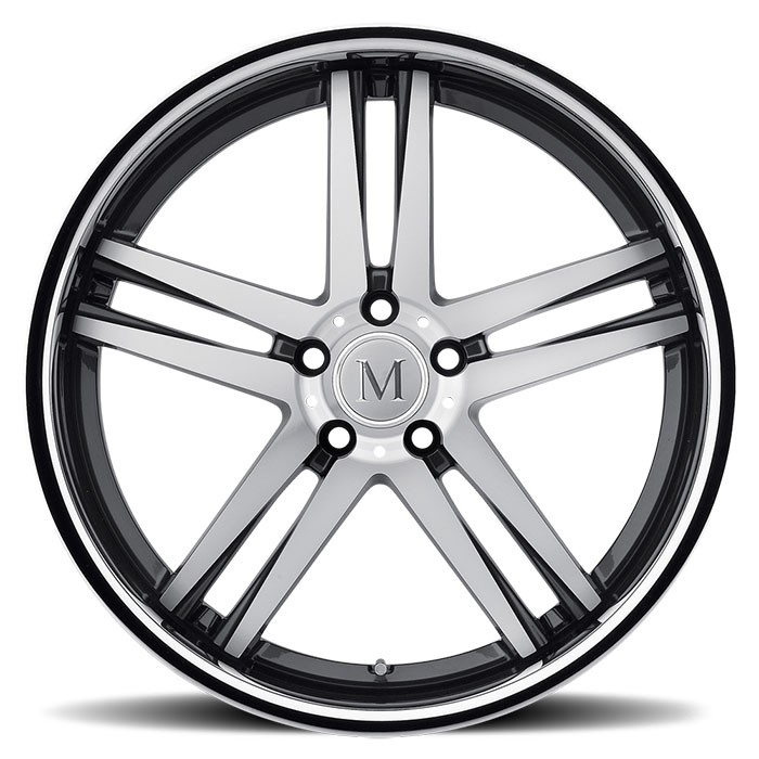 SIMPLEX 20X10 5-112 40P C66.6 GUNMETAL MCH - CHROME SS LIP