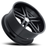 SIMPLEX 18X8.5 5-112 20P C66.6 MATTE BLACK - BLACK LIP