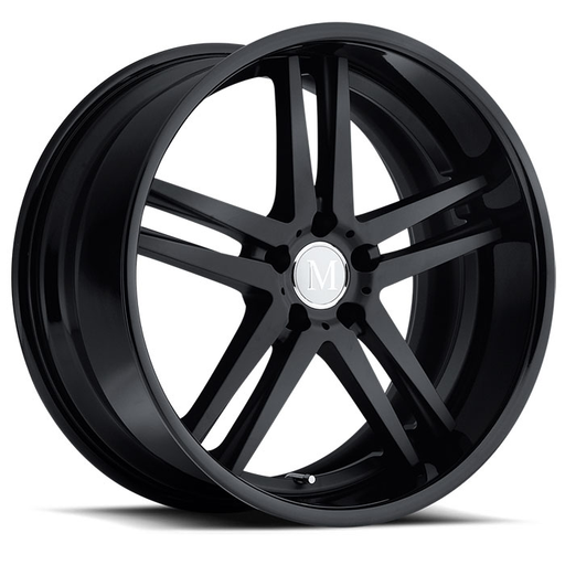 SIMPLEX 18X8.5 5-112 20P C66.6 MATTE BLACK - BLACK LIP