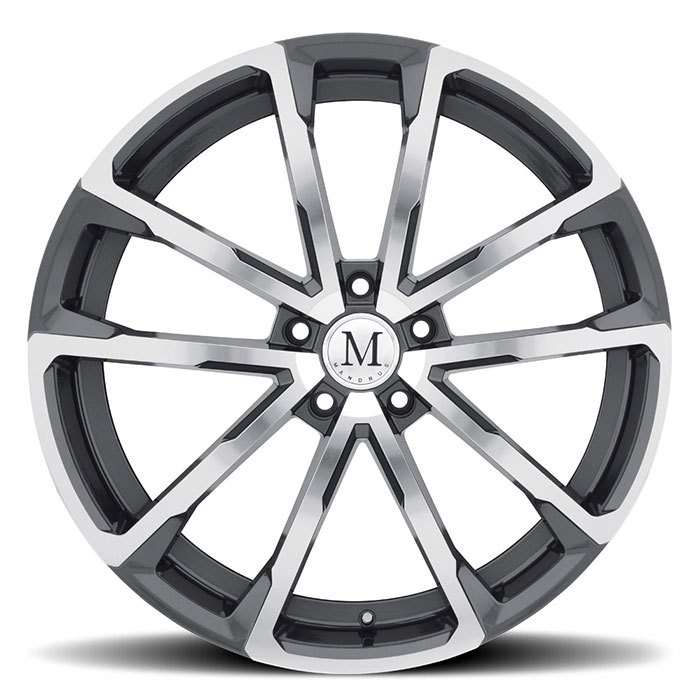 MANDRUS WOLF  24X10 5-130 35P C84.1 GLOSS GUNMETAL W/MIRROR CUT FACE