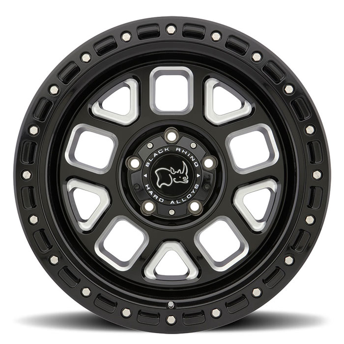 ALPINE 20X9.5 5-150 12P C110 GLOSS BLACK W/MILLED SPOKES