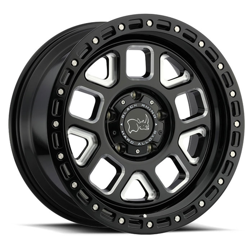 ALPINE 18X9.5 5-139.7 0P C78.1 GLOSS BLACK W/MILLED SPOKES