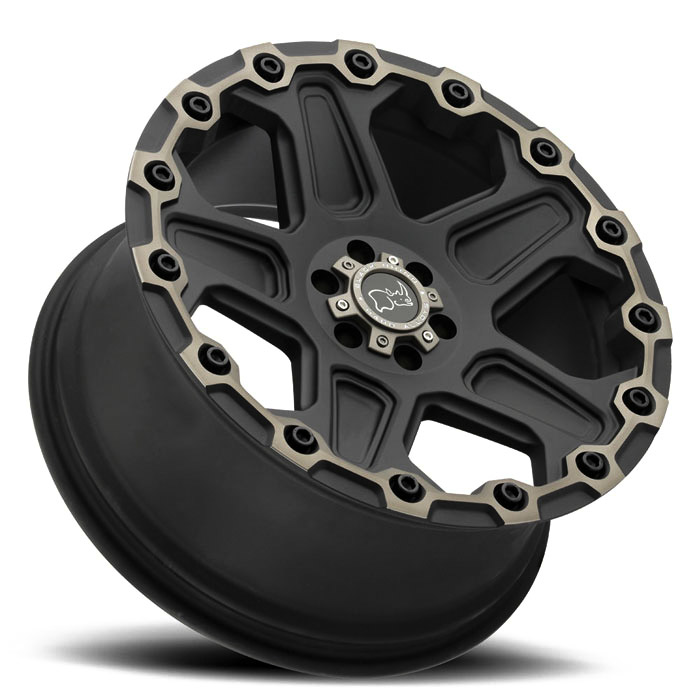 COG 18X9.5 5-127 18N C71.5 MATTE BLACK W/MACHINE FACE & DARK MATTE TINT