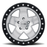 CRAWLER 17X8.5 5-127 32N C71.5 SILVER W/MIRROR FACE & BLACK LIP RING