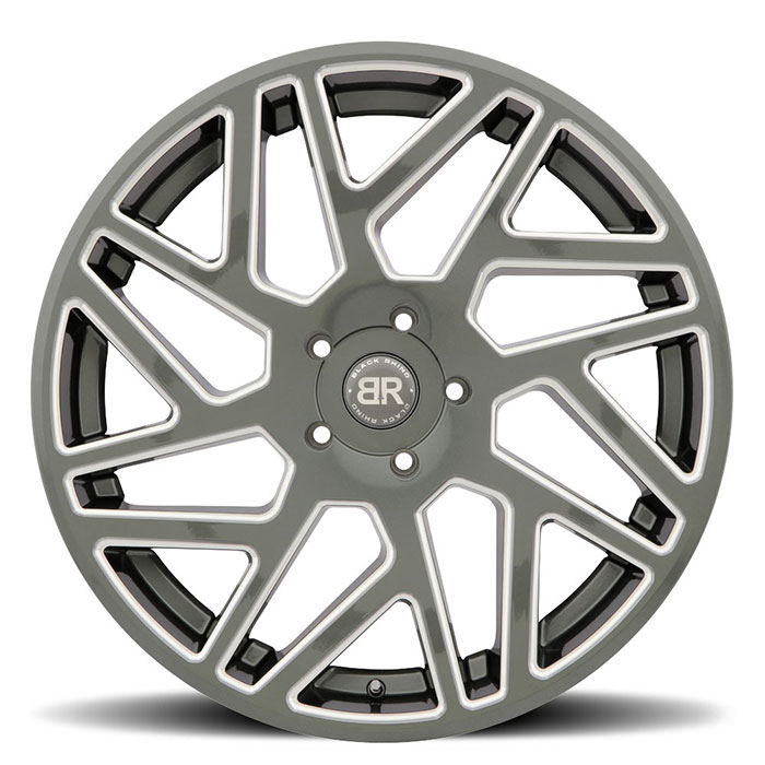 CYCLONE 20X9 5-127 30P C71.5 GLOSS TITANIUM W/MILLED SPOKES