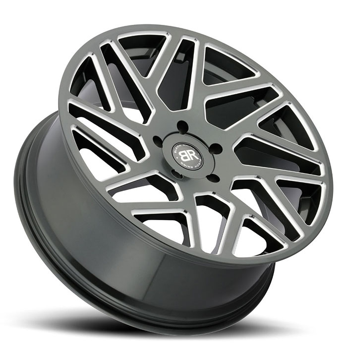 CYCLONE 22X9.5 5-114.3 30P C76 GLOSS TITANIUM W/MILLED SPOKES