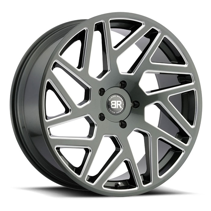 CYCLONE 20X9 5-114.3 30P C76 GLOSS TITANIUM W/MILLED SPOKES