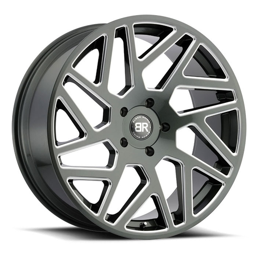 CYCLONE 22X9.5 5-139.7 20P C78.1 GLOSS TITANIUM W/MILLED SPOKES