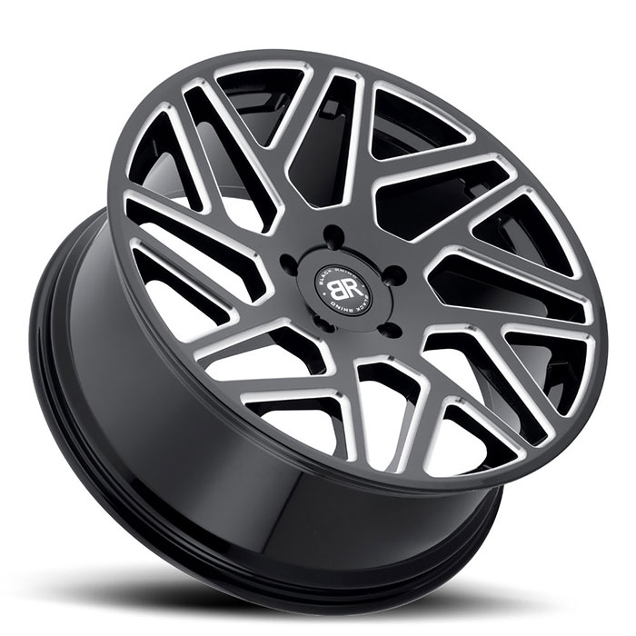 CYCLONE 24X10 6-135 35P C87 GLOSS BLACK W/MILLED SPOKES