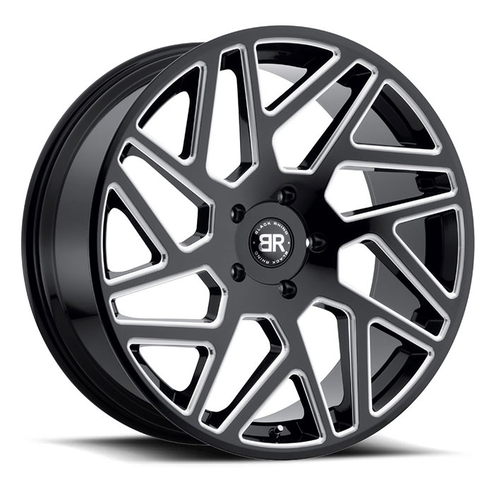 CYCLONE 24X10 6-135 35P C87 GLOSS BLACK W/MILLED SPOKES