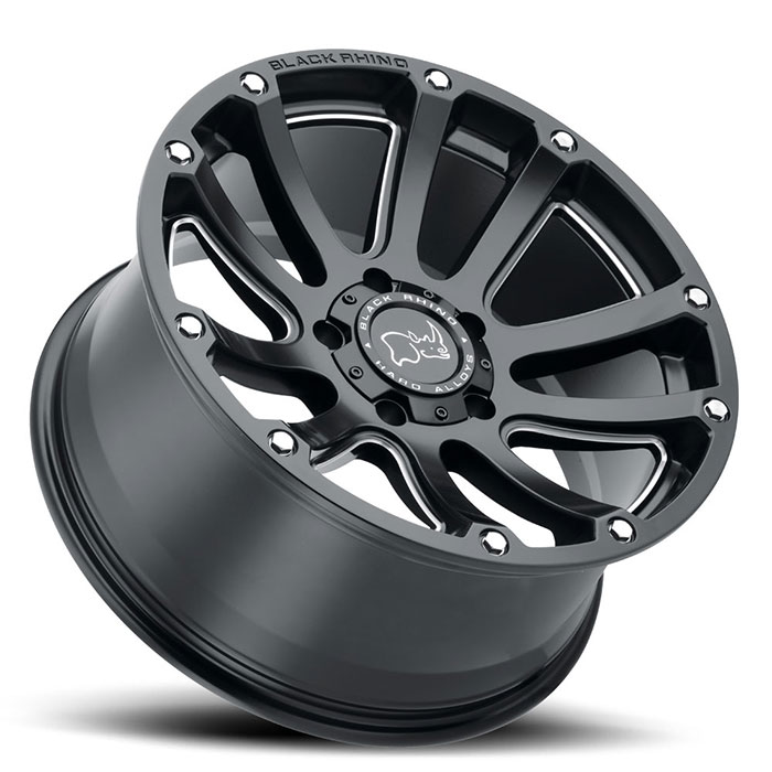 HIGHLAND 20X9.5 5-139.7 0P C78.1 MATTE BLACK W/MILLED WINDOWS