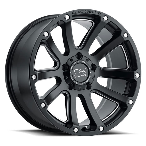 HIGHLAND 18X9.5 5-150 12P C110 MATTE BLACK W/MILLED WINDOWS