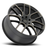 KUNENE 22X9.5 5-114.3 30P C76 MATTE BLACK W/DARK TINT MILLED SPOKES