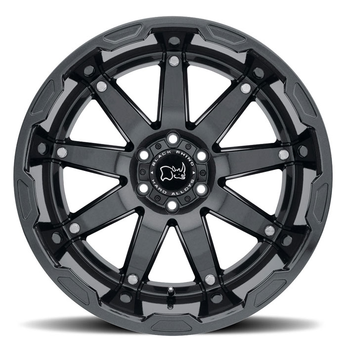 Black Rhino Oceano 17x9.5 6x135 ET12 CB87.1 Gunblack with Stainless Bolts