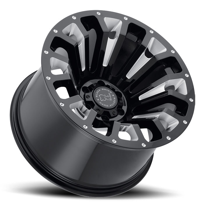 PINATUBO 17X9.5 8-170 6P C125 BLACK MILLED