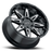 RUSH 18X9.5 5-127 18N C71.5 GLOSS BLACK W/MILLED SPOKES