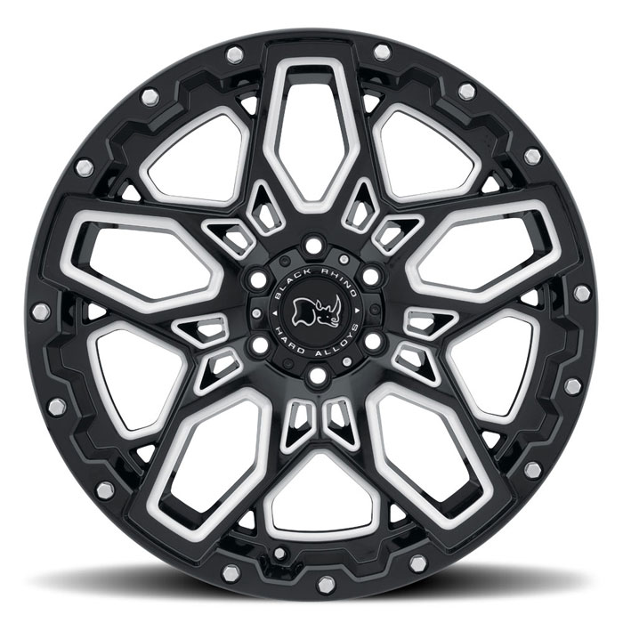 SHRAPNEL 20X9.5 5-127 18N C71.5 GLOSS BLACK W/MILLED SPOKES