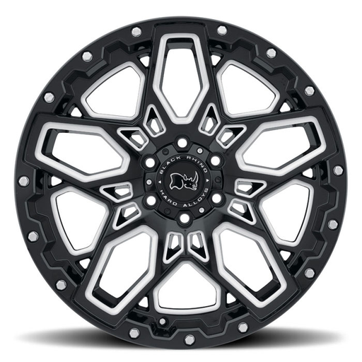 SHRAPNEL 18X9.5 5-127 18N C71.5 GLOSS BLACK W/MILLED SPOKES