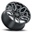 SHRAPNEL 18X9.5 5-127 18N C71.5 GLOSS BLACK W/MILLED SPOKES