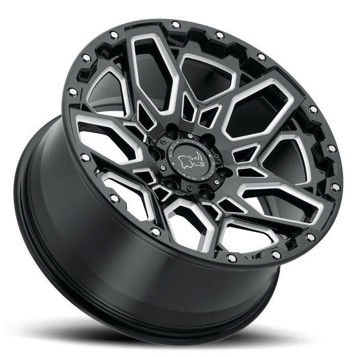 SHRAPNEL 17X9.5 5-127 18N C71.5 BLACK W/MILLED SPOKE