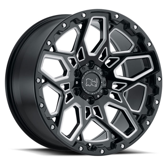 SHRAPNEL 17X9.5 5-127 18N C71.5 BLACK W/MILLED SPOKE