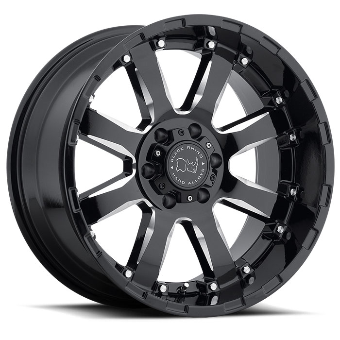 SIERRA 18X9 6-135 12P C87 BLACK MILLED