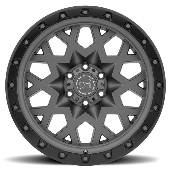 SPROCKET 20X9.5 6-139.7 18N C112 MATTE GUNMETAL - BLACK LIP